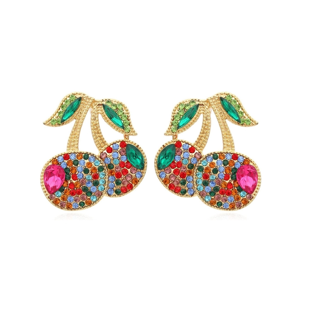 Multicolored Cherry Earrings